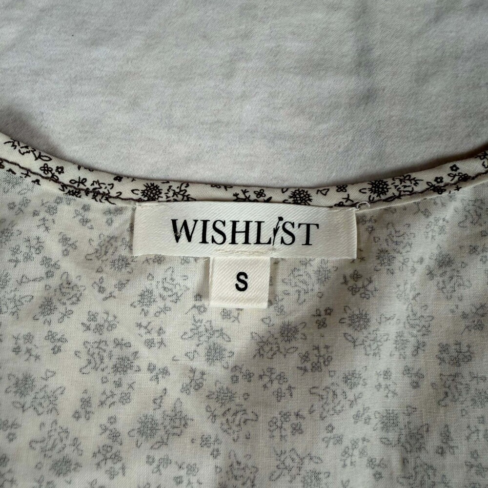 WISHLIST Ditsy Floral Babydoll Peplum 100% Cotton Top – Size Small - Picture 6 of 7